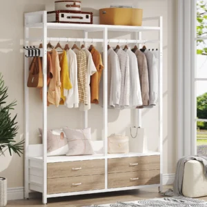 Heavy Duty Garment Rack with Drawers