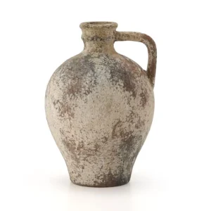 Ceramic Rustic Farmhouse Vase with Handle