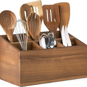 Wooden Kitchen Utensil Organizer