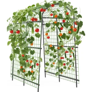7.5FT Garden Arch Trellis,  Adjustable Outdoor Arbor For Climbing Plants