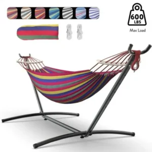 Adjustable Stylish Hammock Bed with Storage Bag for Outdoor Relaxation