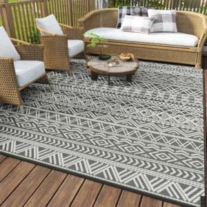 Outdoor Rug Waterproof 5x8 Reversible